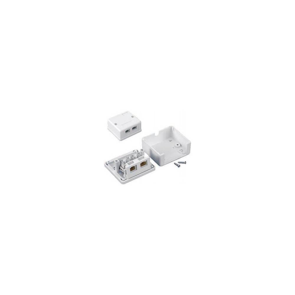 Розетка RJ12+RJ45, двойная, белая, кат. 5е