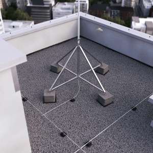 Молниеприемник усиленный на четыреноге 9 м (Al/Ni) 408906 LEO Lightman