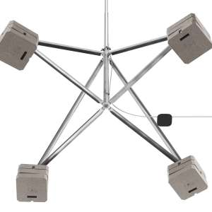 Блискавкоприймач з чотириногою основою 11 м (Al/Ni) 408116 LEO Lightman