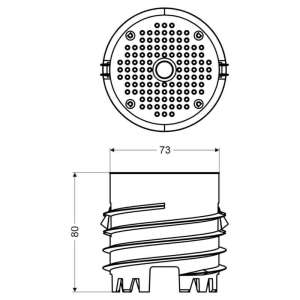 Монтажная панель приборная для термоизолированых фасадов толщ. от 80 мм, ПП,   MDFZ 80_KB