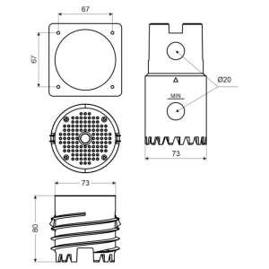 Комплект панель приборная для термоизолированых фасадов с инструментом толщ. от 80 мм, ПП,  MDFZ 80 VDZ_KB