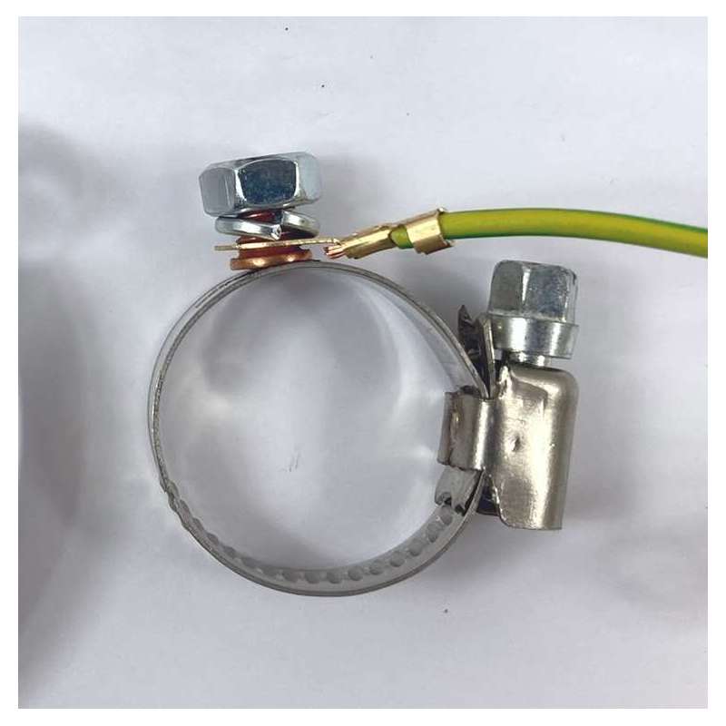 Стальной хомут заземления труб, металлорукава, гофры, нерж.сталь 10-16мм, Антек ATE-ERH10