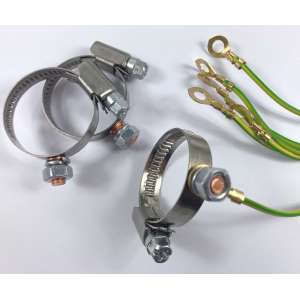 Стальной хомут заземления труб, металлорукава, гофры, нерж.сталь 13-20мм, Антек ATE-ERH20