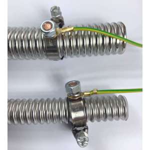 Стальний хомут заземленyя труб, металлорукава, нерж.сталь 20-32мм,  ATE-ERH28