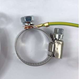 Стальной хомут заземления труб, металлорукава, гофры, нерж.сталь 10-16мм, Антек ATE-ERH10