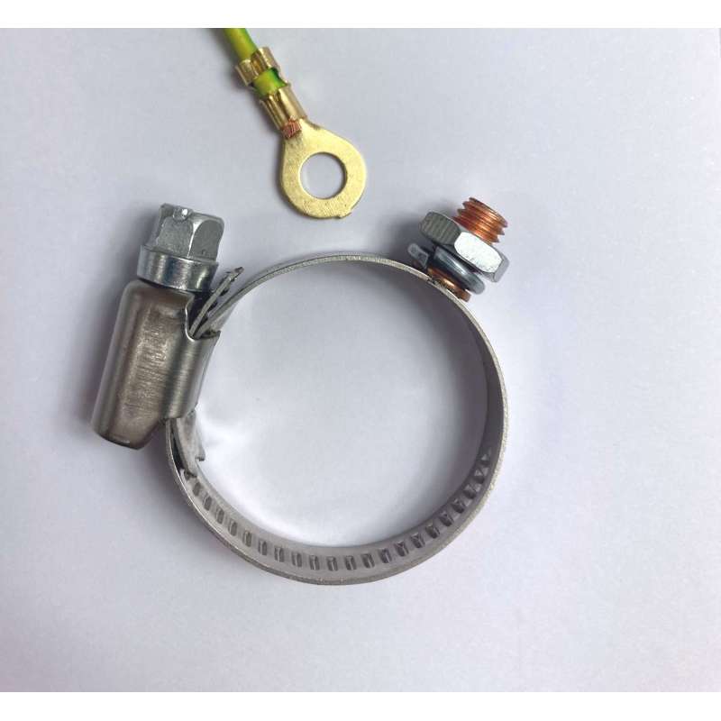 Стальний хомут заземленyя труб, металлорукава, нерж.сталь 20-32мм,  ATE-ERH28