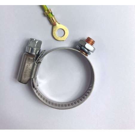 Стальний хомут заземленyя труб, металлорукава, нерж.сталь 20-32мм,  ATE-ERH28