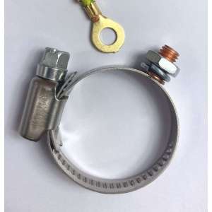 Стальной хомут заземления труб, металлорукава, нерж.сталь 32-50мм, АTE-ERH44