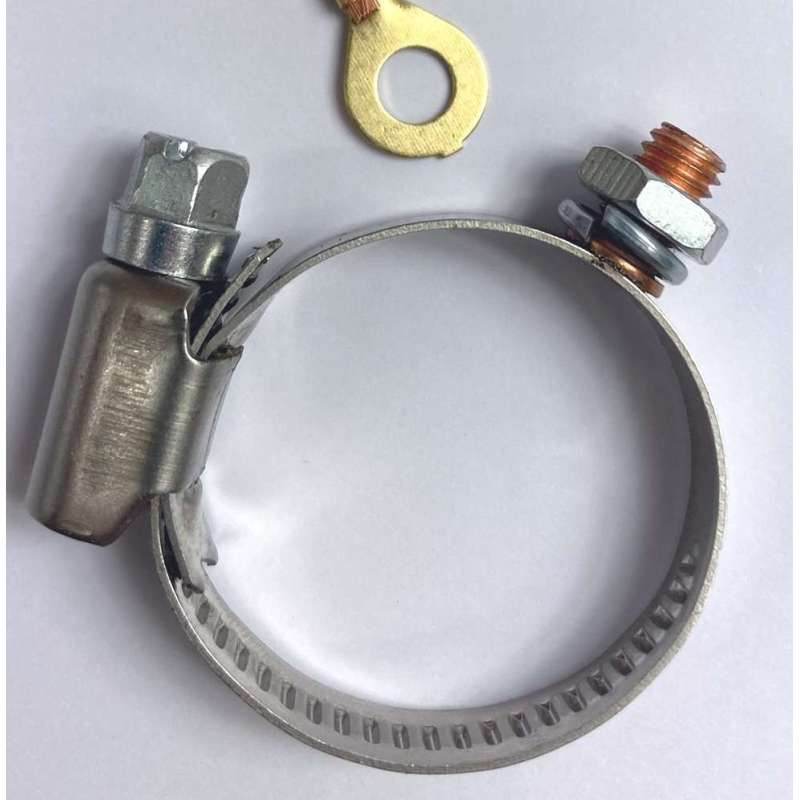 Стальной хомут заземления труб, металлорукава, нерж.сталь 44-56мм, АTE-ERH56