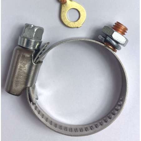 Стальний хомут заземленyя труб, металлорукава, нерж.сталь 44-56мм, ATE-ERH56