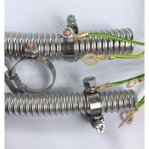 Стальной хомут заземления труб, металлорукава, нерж.сталь 44-56мм, АTE-ERH56