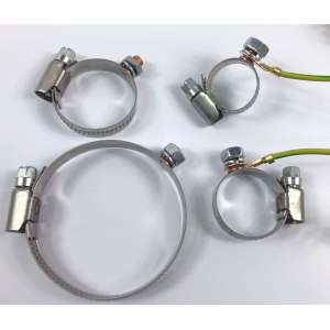 Стальной хомут заземления труб, металлорукава, нерж.сталь 44-56мм, АTE-ERH56