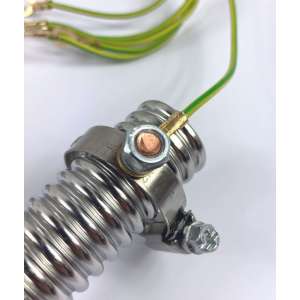 Наржавіючий хомут заземленyя труб, металлорукава, діам. 50-70мм, Антек, ATE-ERH70