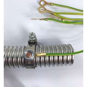 Нержавеющий хомут заземления труб,  50-70мм, АНТЕК, ATE-ERH70